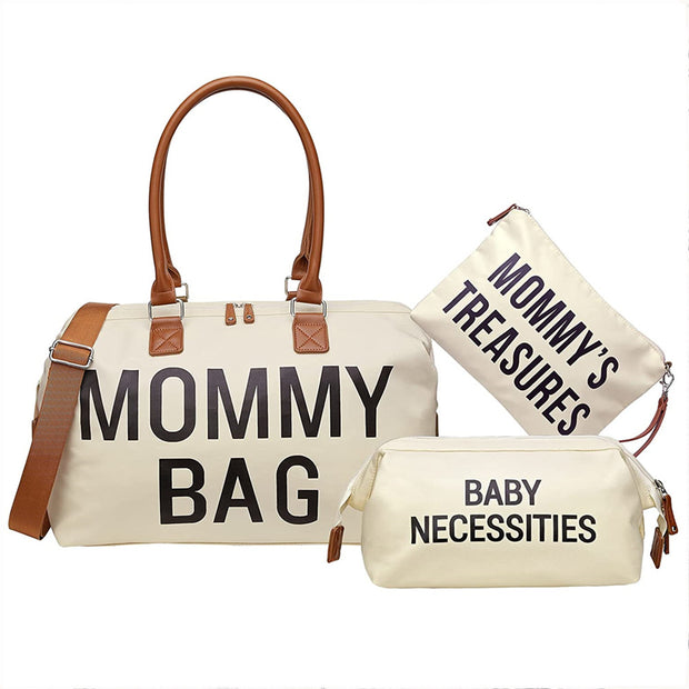 3-piece Portable Bag Set For Moms On Trips