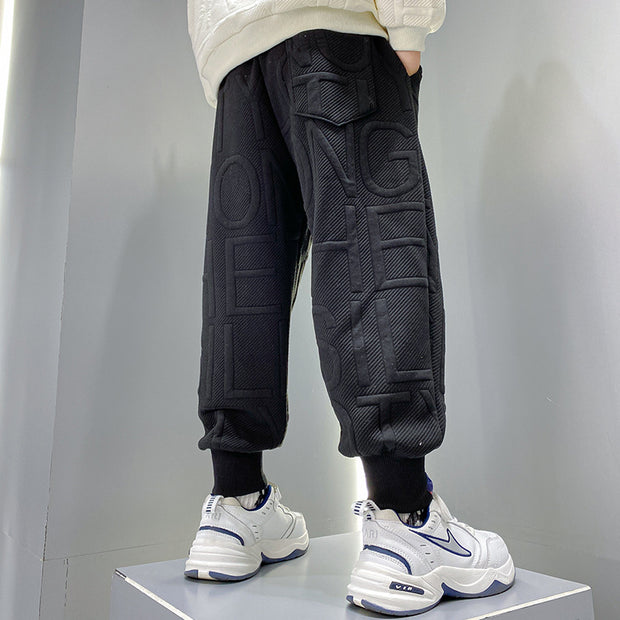 Fashionable New Buckle Boy Casual Pants Sports