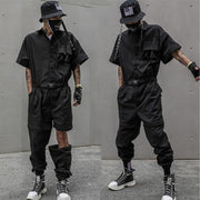 Japanese Retro Tooling One-piece Suit Men Loose And Detachable