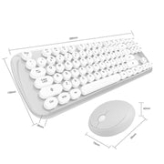 Wireless Keyboard And Mouse Set Girls Color Retro