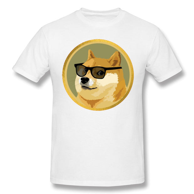 Men Clothing Dogecoin T Shirt Doge Coin Apparel Fashion Shor