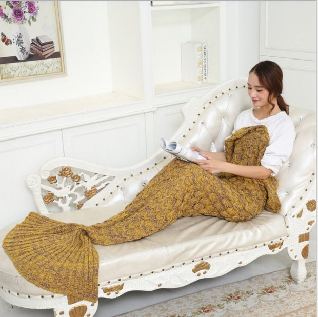 Air Conditioning Scale Sofa Blanket Mermaid Tail