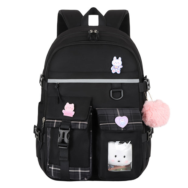 Cartoon Cute And Lightweight Burden-reducing Student Schoolbag