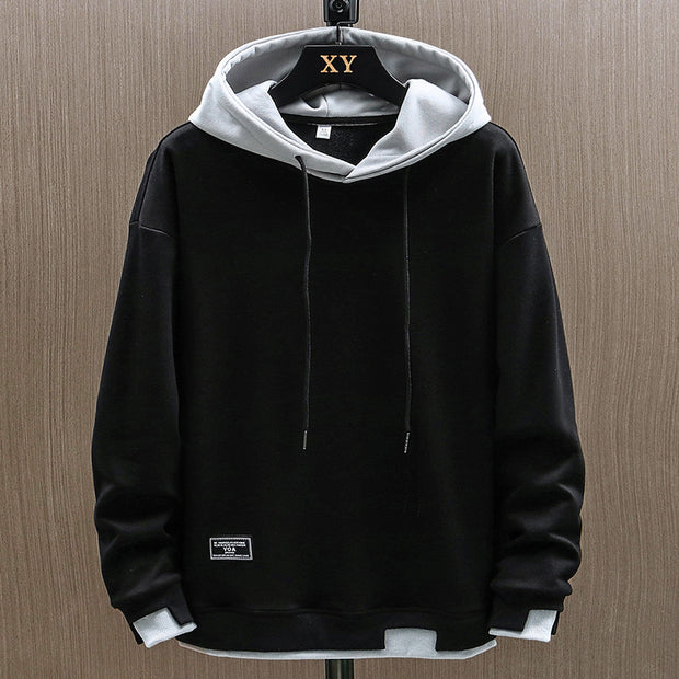 Casual Street Fake Two-piece Casual Sweatshirt Jacket Men