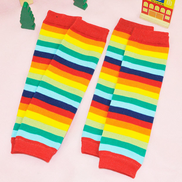 Cotton Four Seasons Rainbow Striped Children's Socks