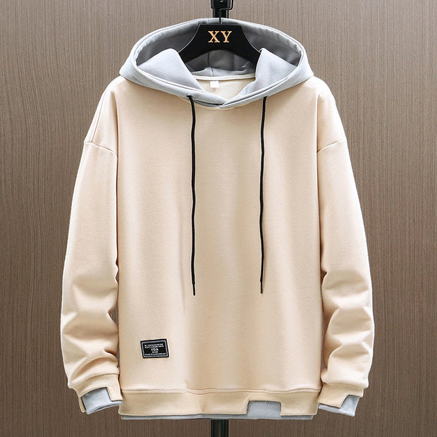 Casual Street Fake Two-piece Casual Sweatshirt Jacket Men