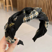 Twist Headband Female Bang Hairpin High Skull Top Black