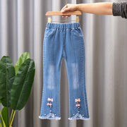 Children's Denim Wide Leg Pants Casual Speaker