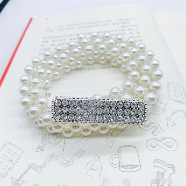 Women's White Pearl Waist Chain Decoration