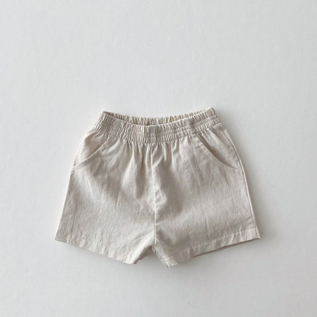 Baby Loose Thin Cotton And Linen Shorts Childish Style