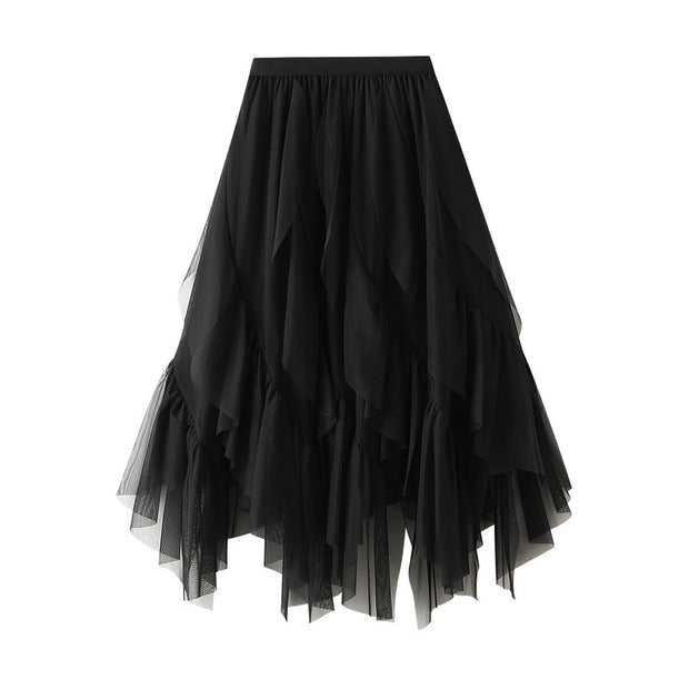 Women's Fashion Ruffles Yarn Skirt