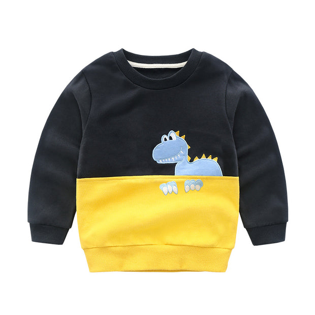 Children's Cartoon Pullover Long-sleeved Cotton Top