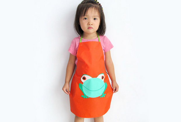 Children's Cartoon Apron Painting Painting Clothes Art Painting Eating Apron